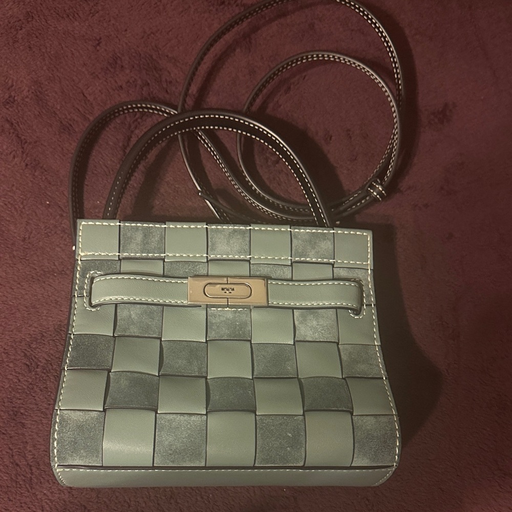 Tory Burch Gray Woven Mini Bag